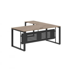 Стол с боковой приставкой ЕНИО ЕCТ 1819М Кария Пальмира/Антрацит / ENIO ECT 1819M
