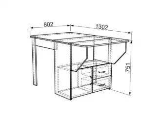 Стол-тумба КМ-0003 Венге / KM-0003