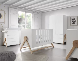 Детский комод Микуна Свинг Б-1837 Вхите/Ватервоод / Micuna Swing B-1837 White/Waterwood