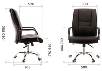 Кресло для руководителя Еверпроф Кент ТМ Экокожа Коричневый / Everprof Kent TM