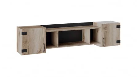 Шкаф для книг Окланд ТД-324.12.21 Фон Черный/Дуб Делано