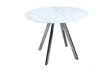 Круглый стол из стекла Хьюстон Д100 Белый / D100