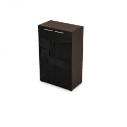 Шкаф средний со стеклом ТАИМ-МАКС 4Ш.017.4 Венге / TAIM-MAX