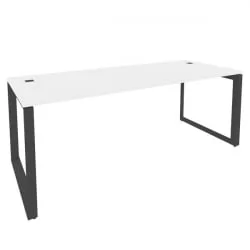 Стол рабочий руководителя на О-образном м/к ОНИКС О.МО-СРР-6.8 Белый Бриллиант/Антрацит / ONIX O.MO-SRR-6.8