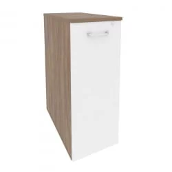 Тумба высокая выдвижная приставная / опорная ОНИКС О.ВТПО-8 Дуб Аризона/Белый / ONIX O.VTPO-8