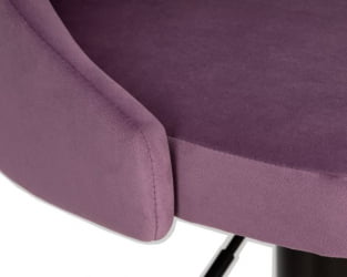 Стул барный ДОБРИН ДЖОСЕПХ БЛАCК (пудрово-сиреневый велюр (МДЖ9-52)) 2 шт / DOBRIN JOSEPH BLACK (MJ9-52))