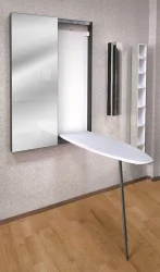 Узкий шкаф в прихожую Ирон Слим (левый, купе) Венге / Iron Slim