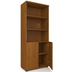 Шкаф для документов с прозрачными стеклами Р.Ш-4СБ Ясень темный