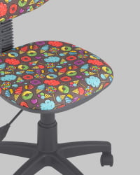 Кресло компьютерное детское УМКА свеетс серый пластик / sweets