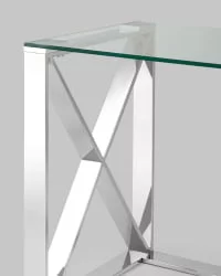 Журнальный стол КРОСС 40кс40 Серебро / 40x40