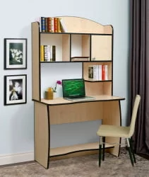 Стол для школьника компьютерный №4 Ясень Шимо светлый/Венге