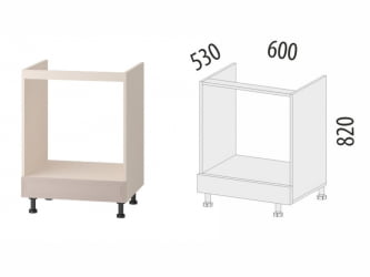 Напольный шкаф под встраиваемую технику с ящиком Флоренция 107.57