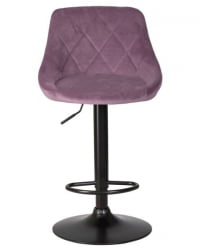 Стул барный ДОБРИН ЛОГАН БЛАCК (пудрово-сиреневый велюр (МДЖ9-52)) 2 шт / DOBRIN LOGAN BLACK (MJ9-52))