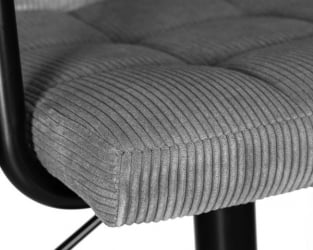 Стул барный ДОБРИН КРУГЕР АРМ БЛАCК (серый вельвет (ЛАР-Е2041-25)) 2 шт / DOBRIN KRUGER ARM BLACK (LAR-E2041-25))