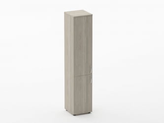 Шкаф высокий закрытый Глассй 6.19.13Л Дуб сантана светлый / Glassy