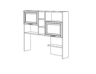 Надстройка стола универсальная Остин Модуль №14 Ясень шимо светлый/белый