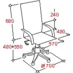 Кресло руководителя ЕЧаир-515 299461 Черное / EChair-515
