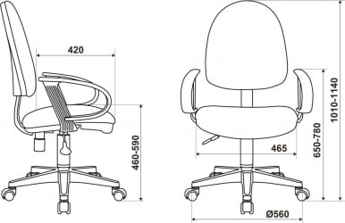 Кресло офисное Бюрократ CХ-300 БЛАCК Черное / CH-300 BLACK