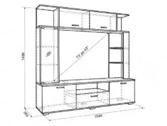 Современная стенка в гостиную Ника Дуб Сонома Венге
