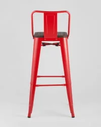 Стул барный Толикс Воод 75.5  со спинкой Красный / Tolix Wood