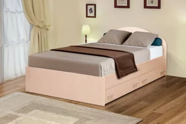 Кровать с ящиками на уголках №3 ЛДСП 1200*1900 Бук