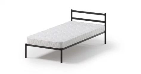 Односпальная кровать Метта 800кс2000 Черная / 800x2000