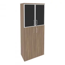 Шкаф высокий широкий ОНИКС О.СТ-1.7Р блаcк Дуб Аризона / ONIX O.ST-1.7R black