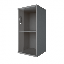 Шкаф низкий узкий правый Рива А.СУ-3.2 Пр Клен/Металлик / Riva