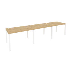 Рабочая станция на П-образном м/к ОНИКС О.МП-РС-3.2.8 Тиквуд Светлый/Белый / ONIX O.MP-RS-3.2.8