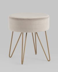 Пуф Спейси велюр Светло-серый