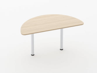 Приставка-полукруг для двух столов Глассй 2.18 Дуб молочный / Glassy