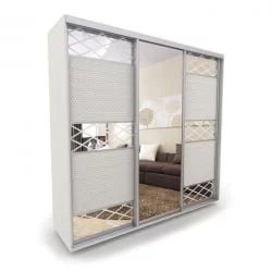 Шкаф-купе 3-х дверный Акцент-Лайн КР 1800х600 Выбеленное дерево