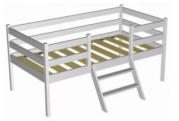Лестница к кроватям 1400*800 РооРоом ВК-10 Белая / RooRoom VK-10