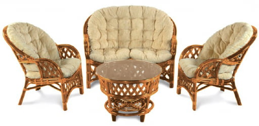 Комплект Черчилль/Рузвельт/Кобана с 2х местным диваном Черчилле5 миндаль матовый / Cherchille5