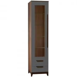 Узкий шкаф в прихожую Сканди (ВИ) Грей