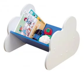 Полка в детскую навесная №9 Белый/Синий