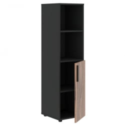 Шкаф-колонка с глухой малой дверью (правый) ВЕЛИОН ВЕНЕЕР ВРМCС 40.5 Р Американский орех Яшма черная / VELION VENEER VRMCS R