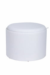 Пуф-столик с ящиком Хюгге Л рогожка Белый / L