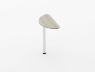 Приставка-полукруг Глассй 2.14 Дуб сантана светлый / Glassy