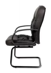 Кресло для посетителя CХАИРМАН 416 ЭКО В (В) Черный глянец / CHAIRMAN (V)