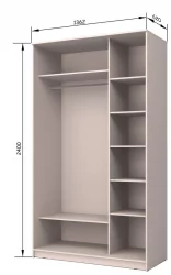 Шкаф-купе Хит-24-14-15 Дуб млечный