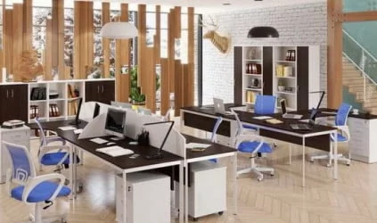 Стол эргономичный ИМАГО-С CА-1С(Л/Р) венге магия белый полуматовый / IMAGO-S CA-1S(L/R)