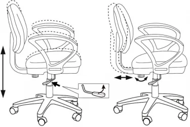 Кресло детское Бюрократ КД-3/ВХ/АРМ/СТИCК-ПК / KD-3/WH/ARM/STICK-PK