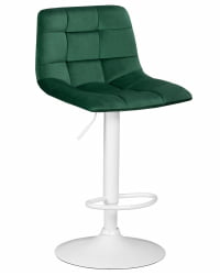 Барный стул ДОБРИН ТАИЛОР ВХИТЕ (зеленый велюр (МДЖ9-88)) / DOBRIN TAILOR WHITE (MJ9-88))