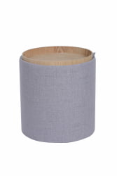 Пуф-столик с ящиком Хюгге С рогожка Серый / S