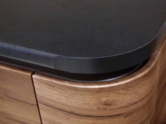 Столешница ПФР2 17.300 Черный (левая радиусная)