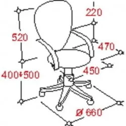 Кресло ЕЧаир-203 ПТВ нет 289486 Черное / EChair-203 PTW net