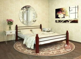 Кровать Милана Лукс плус 1200х1900 Коричневая / Lux plus