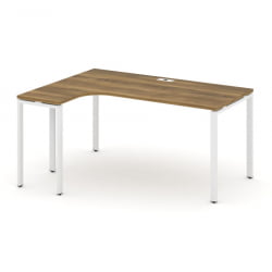 Стол эргономичный левый CОНCЕПТ CН.ОСА-002(Л) Сандал Янтарный Белый / CONCEPT CN.OSA-002(L)