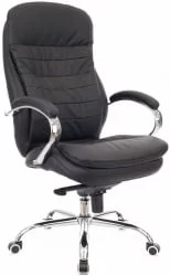 Кресло для руководителя Еверпроф Валенсиа М Кожа Черный / Everprof Valencia M